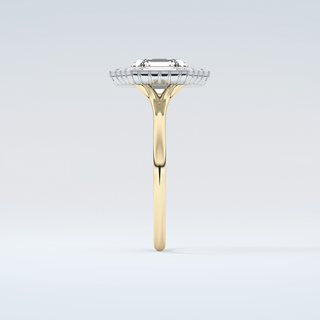 1.5 CT Asscher Cut Cathedral Style Moissanite Engagement Ring 5