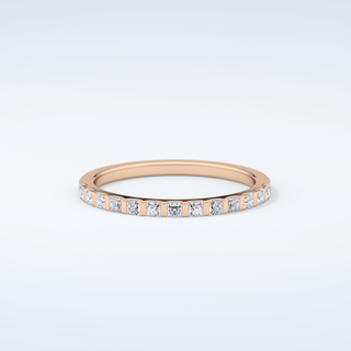 0.54 TCW Princess Shaped Moissanite Wedding Band 7