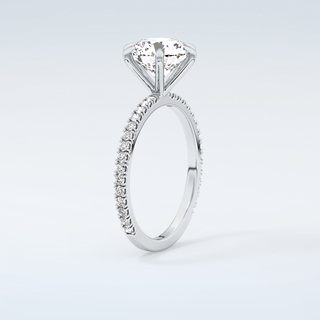 2.0 CT Round Cut Pave Moissanite Engagement Ring 18