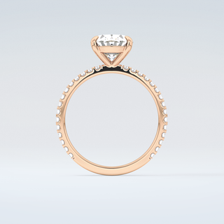 2.0 CT Oval Cut Pave Moissanite Engagement Ring 8