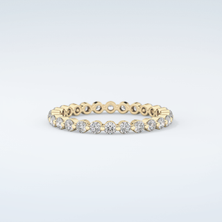 0.69 TCW Round Shaped Diamond Eternity Moissanite Wedding Band 4