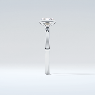 2.0 CT Radiant Cut Half Bezel Moissanite Engagement Ring 17