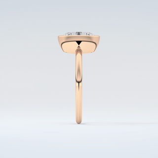 1.5 CT Oval Cut Bezel Style Moissanite Engagement Ring 11