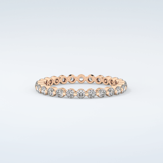 0.69 TCW Round Shaped Diamond Eternity Moissanite Wedding Band 10