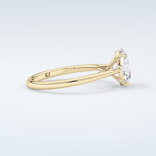 2.0 CT Oval Cut Solitaire Moissanite Engagement Ring 4