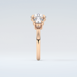 2.0 CT Round Cut Three Stone Moissanite Engagement Ring 11