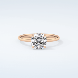 2.0 CT Cushion Cut Hidden Halo Moissanite Engagement Ring 7