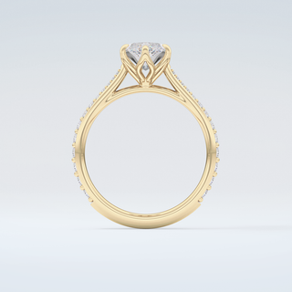 1.5 CT Marquise Cut Pave Style Moissanite Engagement Ring 2