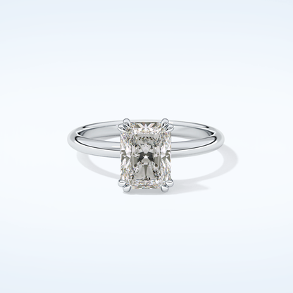 2.0 CT Radiant Cut Solitaire Style Moissanite Engagement Ring