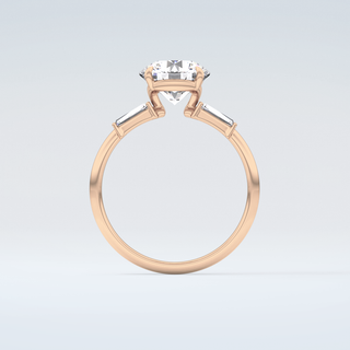 2.0 CT Round Cut Three Stone Moissanite Engagement Ring 8