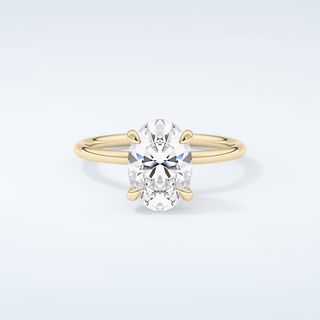 2.0 CT Oval Cut Solitaire Moissanite Engagement Ring 1