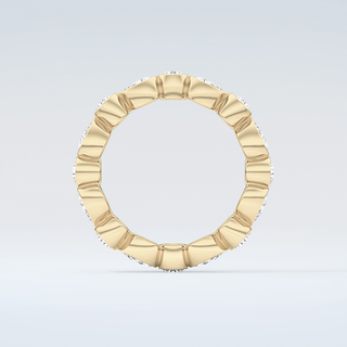 1.28 TCW Round & Pear Shaped Moissanite Wedding Band 2