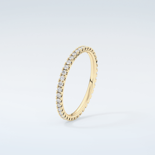 0.36 TCW Round Shaped Moissanite Wedding Band 6