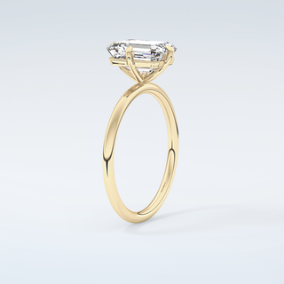 2.0 CT Emerald Cut Solitaire Moissanite Engagement Ring 6