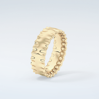 Textured Shank Wedding Band 6