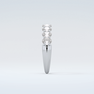 1.35 TCW Oval Shaped Moissanite Wedding Band 17