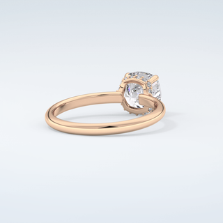 2.0 CT Cushion Cut Hidden Halo Moissanite Engagement Ring 9