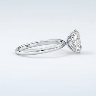 1.5 CT Oval Cut Solitaire Moissanite Engagement Ring 16