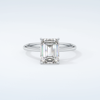 2.0 CT Emerald Cut Solitaire Moissanite Engagement Ring 13