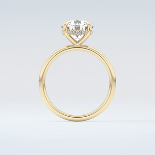 2.0 CT Round Cut Hidden Halo Moissanite Engagement Ring 2