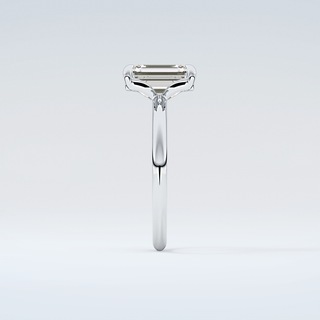 2.0 CT Emerald Cut Solitaire Moissanite Engagement Ring 17