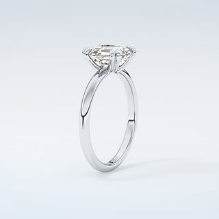 2.0 CT Asscher Cut Solitaire Moissanite Engagement Ring 18