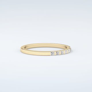 0.54 TCW Princess Shaped Moissanite Wedding Band 4