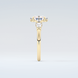 2.0 CT Oval Cut Three Stone Moissanite Engagement Ring 5