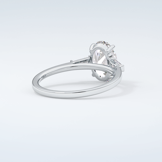 2.0 CT Oval Cut Three Stone Moissanite Engagement Ring 15