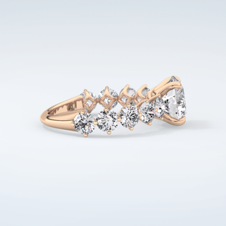 2.0 CT Round Cut Pave Moissanite Engagement Ring 10