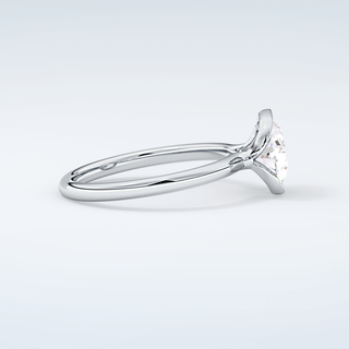 2.0 CT East West Oval Cut Half Bezel Moissanite Engagement Ring 16