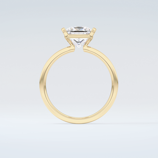 2.0 CT Princess Cut Half Bezel Moissanite Engagement Ring 2