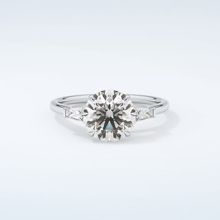 2.0 CT Round Cut Three Stone Moissanite Engagement Ring 13
