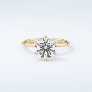 2.0 CT Round Cut Solitaire Moissanite Engagement Ring 1