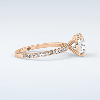 2.0 CT Round Cut Pave Moissanite Engagement Ring 10