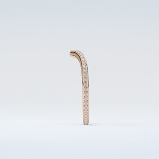 0.74 TCW Round Cut V Shaped Moissanite Wedding Band 11