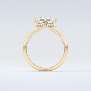 2.0 CT Princess Cut Double Shank Style Moissanite Engagement Ring 2