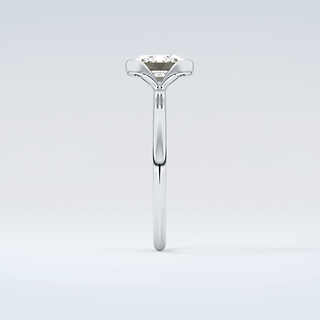 2.0 CT Emerald Cut Half Bezel Moissanite Engagement Ring 17