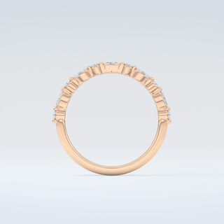 0.32 TCW Round & Marquise Shaped Moissanite Wedding Band 8