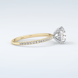 2.0 CT Round Cut Pave & Hidden Stone Moissanite Engagement Ring 4