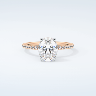 2.0 CT Oval Cut Pave & Hidden Stone Moissanite Engagement Ring 7