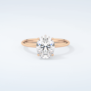 2.0 CT Oval Cut Hidden Halo Moissanite Engagement Ring 7
