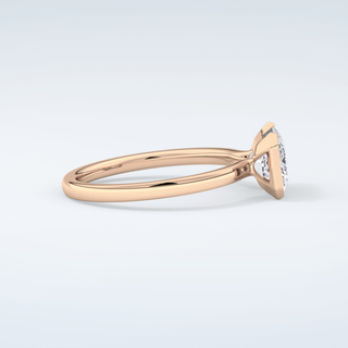 2.0 CT Emerald Cut Half Bezel Moissanite Engagement Ring 10