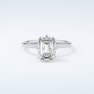 2.0 CT Emerald Cut Solitaire Moissanite Engagement Ring 13