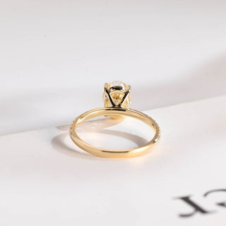 Stunning 1.0 - 2.0 CT Oval Moissanite Engagement Ring with Pave Design 3