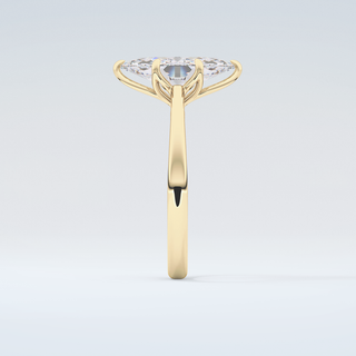 1.5 CT Marquise Cut Solitaire Style Moissanite Engagement Ring 5