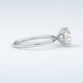 2.0 CT Round Cut Hidden Halo Moissanite Engagement Ring 16