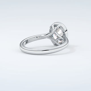 1.5 CT Oval Cut Bezel Style Moissanite Engagement Ring 15