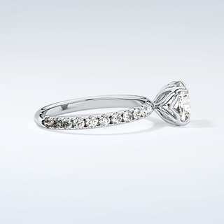 1.5 CT Cushion Cut Pave Moissanite Engagement Ring 16