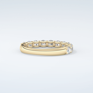 1.1 TCW Round Shaped Moissanite Wedding Band 3